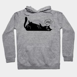 black cat says what Hoodie